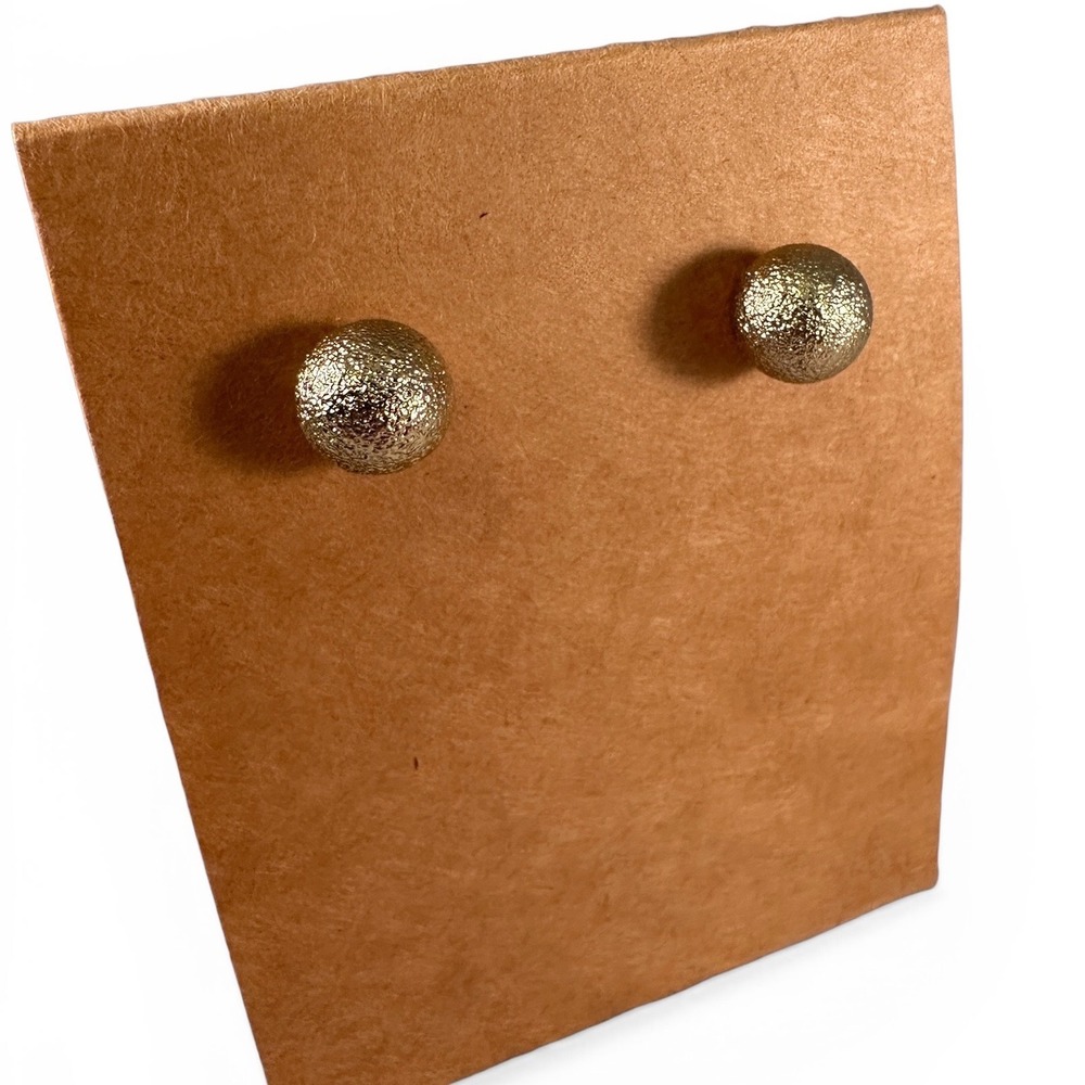 Unbranded Textured Ball Stud Earrings Womens OS Gold Silver Gunmetal Good 3 Pair